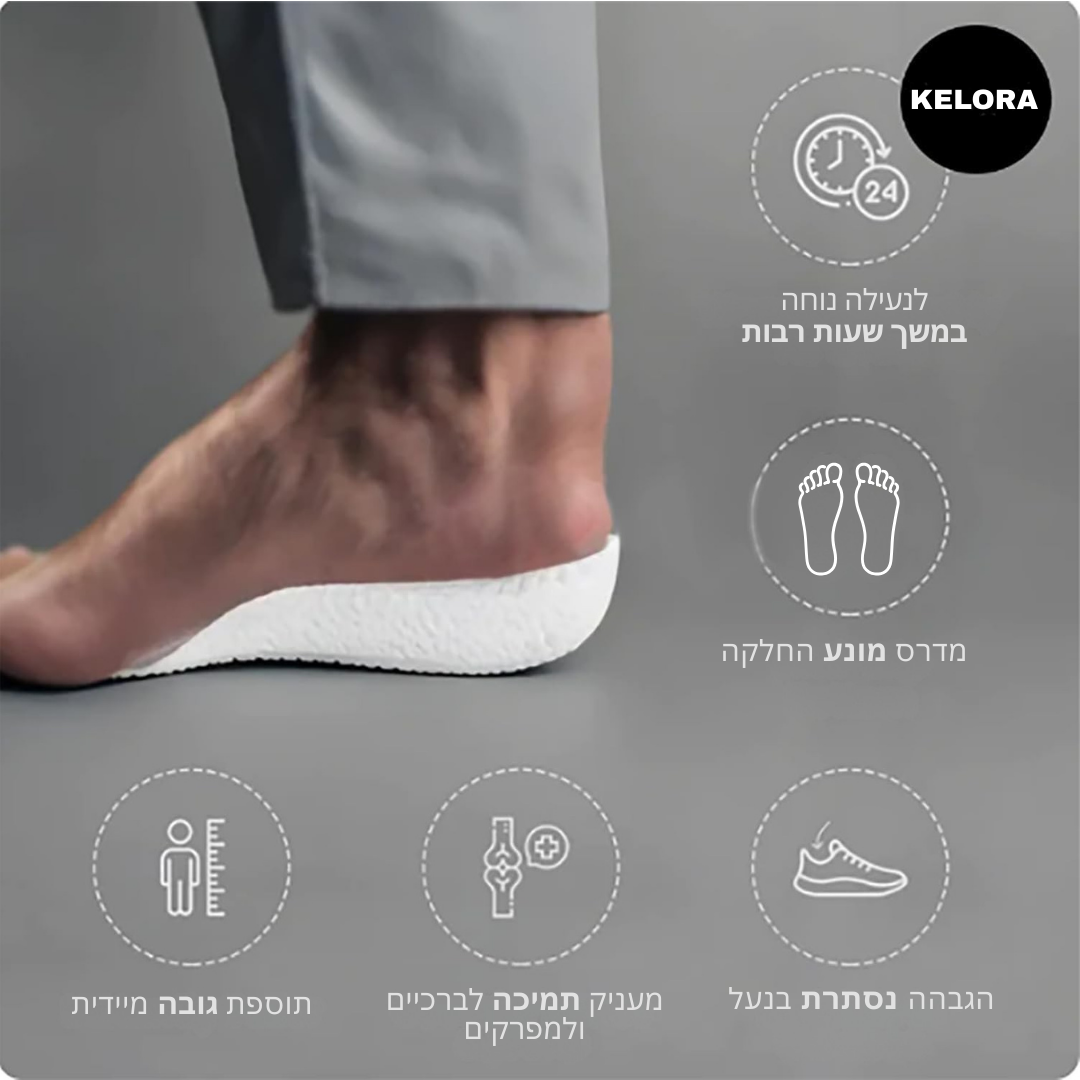 ™KELORA - מדרסי ההגבהה שיתנו לך יתרון בכל צעד